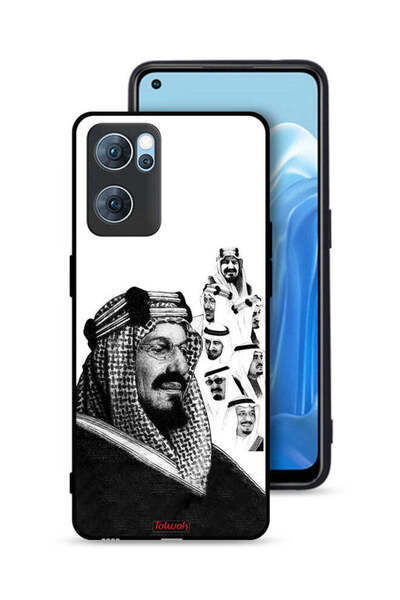 Tolwak غطاء حماية لهاتف Oppo Reno7 5G، ملصق فني أبيض وأسود لملوك المملكة العر...