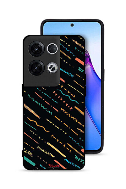 Tolwak Oppo Reno8 Pro Plus 5G Protective Case Cover X Lines Abstract Pattern