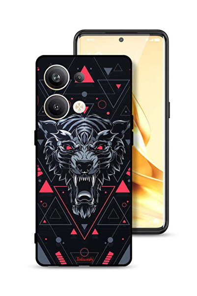 Tolwak غطاء حماية لهاتف Oppo Reno9 Pro Plus 5G بتصميم الذئب المتمرّد