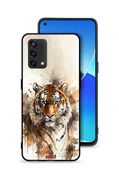 Tolwak غطاء حماية Oppo Reno6 Lite بتصميم فن تجريدي من جلد الفهد