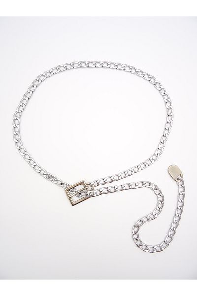 Versla Square Buckle Chain Women's Belt, Dress, Shirt, Pants, Shorts Belt