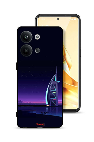 Tolwak غطاء حماية لهاتف Oppo Reno9 Pro 5G بتصميم برج العرب الرقمي