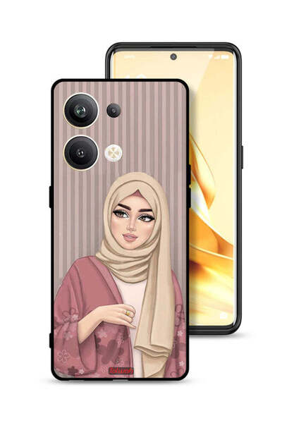 Tolwak غطاء حماية لهاتف Oppo Reno9 Pro Plus 5G برسومات فتاة محجبة