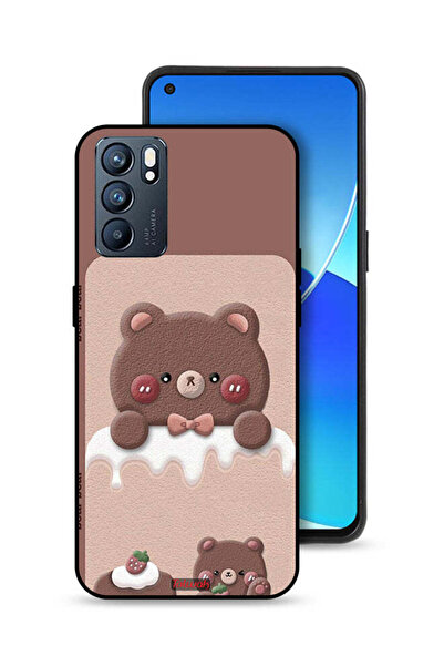 Tolwak غطاء حماية لهاتف Oppo Reno6 5G - دب الفراولة