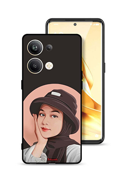 Tolwak غطاء حماية لهاتف Oppo Reno9 Pro Plus 5G برسومات فنية لطيفة لفتاة قبعة