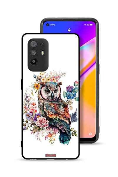 Tolwak غطاء حماية لهاتف Oppo F19 Pro Plus 5G بتصميم بومة فنية تجريدية