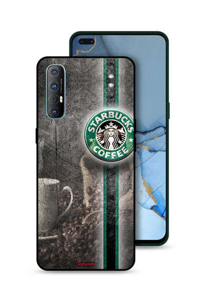 Tolwak غطاء حماية لهاتف Oppo Reno3 Pro 4G بنقشة فن القهوة