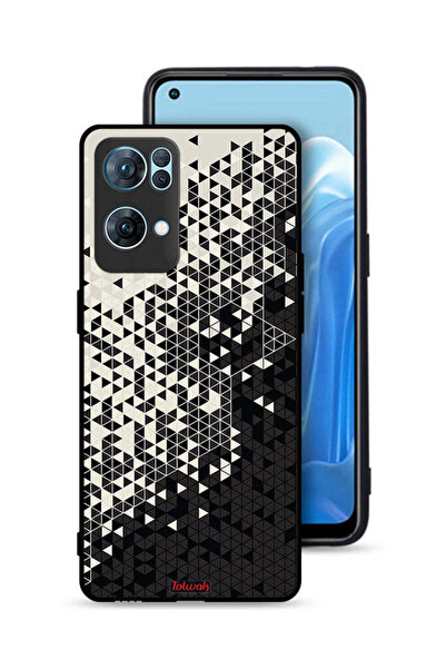 Tolwak غطاء حماية لهاتف Oppo Reno7 Pro 5G بنمط مثلث فني رقمي