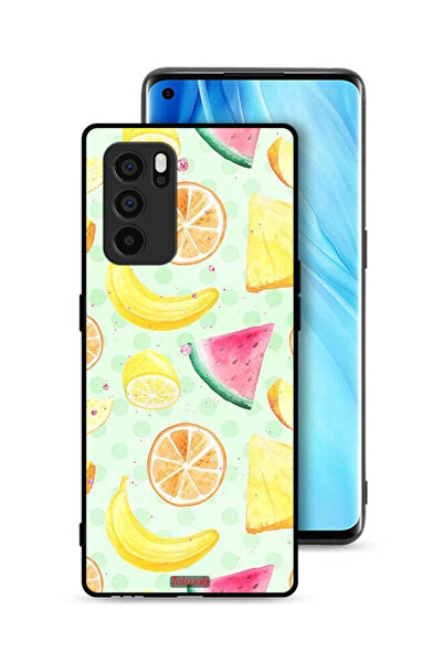 Tolwak غطاء حماية لهاتف Oppo Reno6 Pro 5G برسومات فواكه وألوان مائية