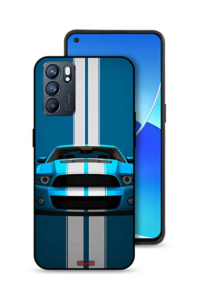 Tolwak Oppo Reno6 5G Protective Case Cover Car Abstract Art