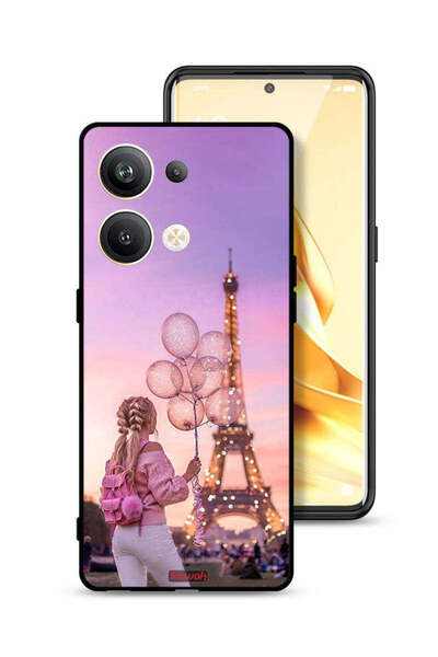 Tolwak غطاء حماية لهاتف Oppo Reno9 Pro Plus 5G بطبعة فتاة تحمل بالونات