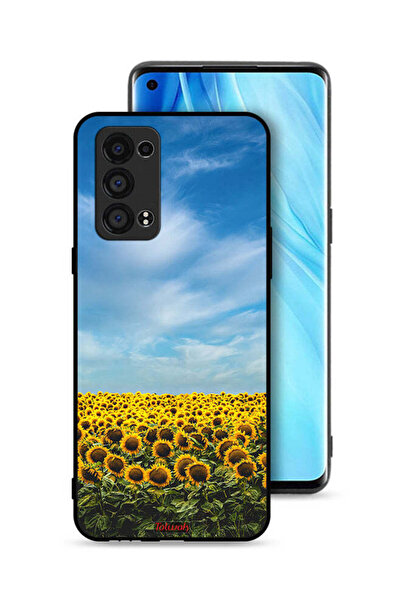 Tolwak غطاء حماية لهاتف Oppo Reno6 Pro Plus 5G بتصميم عباد الشمس تحت السماء