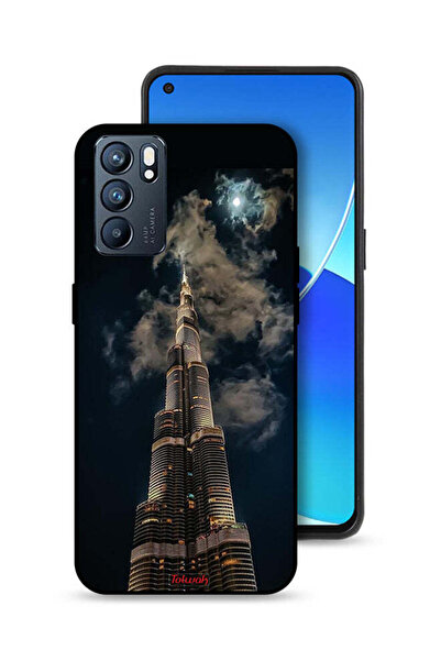 Tolwak Oppo Reno6 5G Protective Case Cover Burj Khalifa In Night