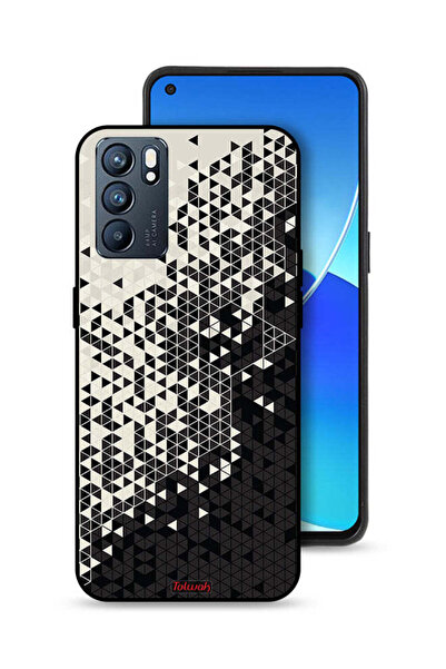Tolwak غطاء حماية لهاتف Oppo Reno6 5G بنمط مثلث فني رقمي