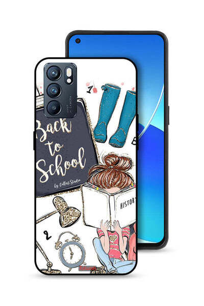 Tolwak غطاء حماية Oppo Reno6 5G - فتاة العودة إلى المدرسة تقرأ التاريخ