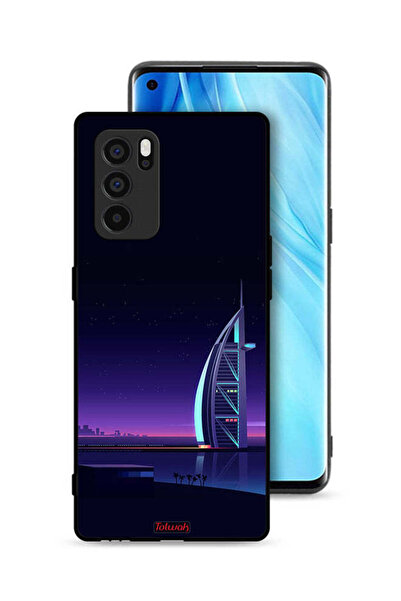 Tolwak غطاء حماية لهاتف Oppo Reno6 Pro 5G بتصميم برج العرب الرقمي