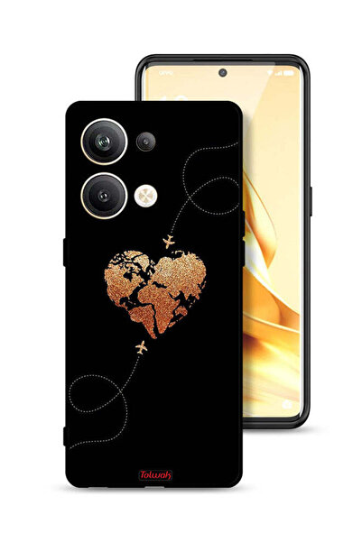 Tolwak غطاء حماية لهاتف Oppo Reno9 Pro Plus 5G بنقشة طائرات تلامس القلب