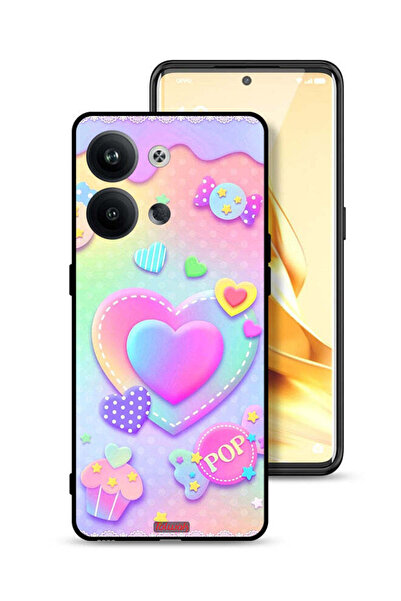 Tolwak غطاء حماية Oppo Reno9 Pro 5G برسومات قلوب البوب