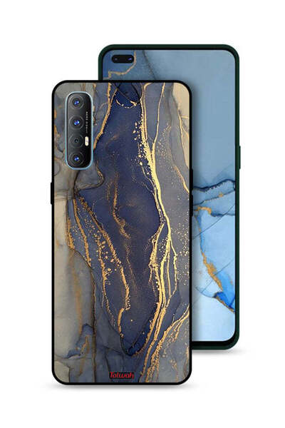 Tolwak غطاء حماية لهاتف Oppo Reno3 Pro 4G بنمط رخامي لامع