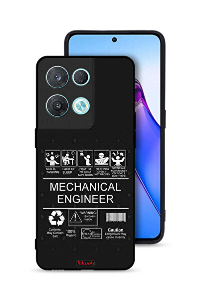 Tolwak غطاء حماية لهاتف Oppo Reno8 Pro 5G، ملصق مهندس ميكانيكي