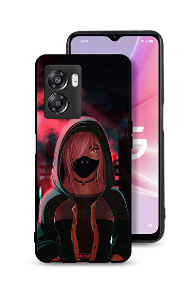 Tolwak غطاء حماية OnePlus Nord N300 بتصميم فتاة ترتدي قناعًا