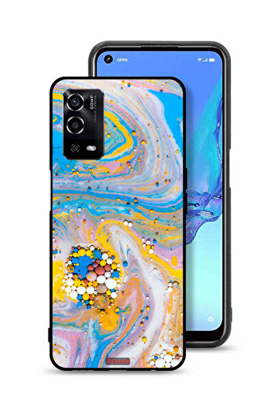 Tolwak غطاء حماية لهاتف Oppo A55 4G بنقشة جواهر ملونة تجريدية