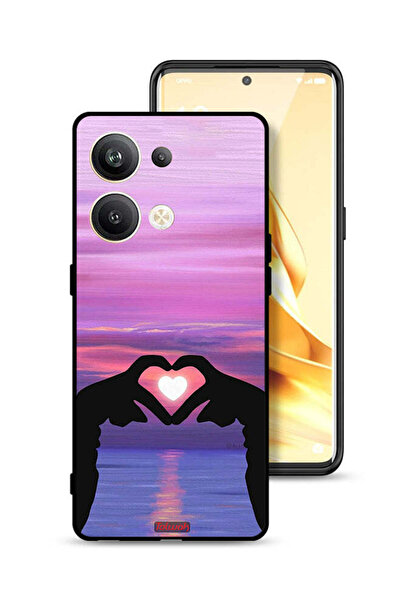 Tolwak غطاء حماية لهاتف Oppo Reno9 Pro Plus 5G بتصميم قلب وقمر