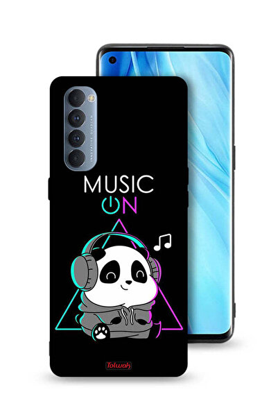 Tolwak غطاء حماية لهاتف Oppo Reno4 Pro 4G بطبعة موسيقى الباندا
