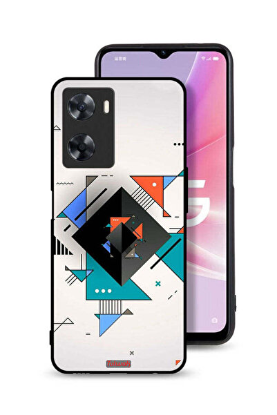 Tolwak غطاء حماية لهاتف Oppo A57s بأشكال مربعة ومثلثة ونمط تجريدي