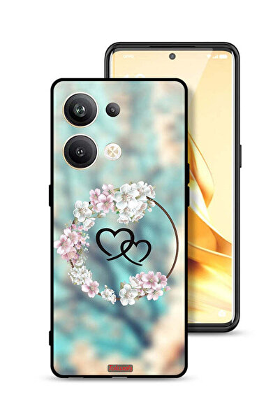 Tolwak غطاء حماية لهاتف Oppo Reno9 Pro Plus 5G برسومات قلوب وحلقات فنية