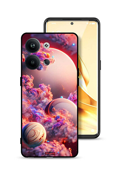 Tolwak غطاء حماية لهاتف Oppo Reno9 5G بتصميم غيوم وفن تجريدي