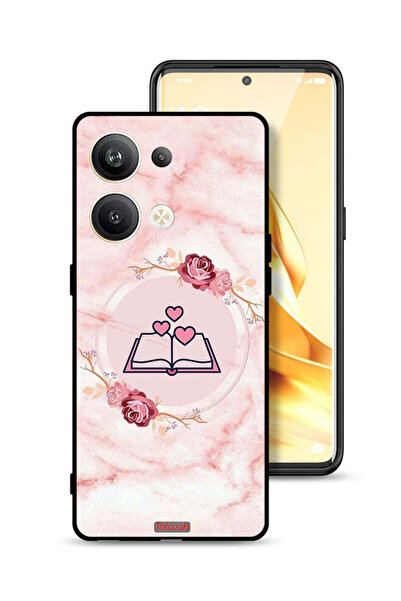 Tolwak غطاء حماية لهاتف Oppo Reno9 Pro Plus 5G بتصميم ثلاثة قلوب على كتاب