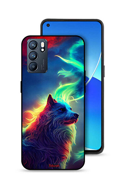 Tolwak غطاء حماية لهاتف Oppo Reno6 5G بتصميم الذئب