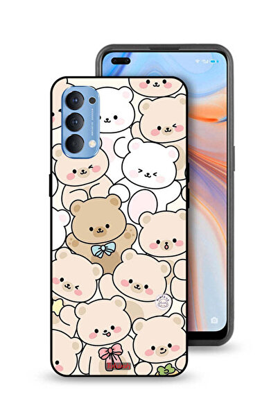 Tolwak غطاء حماية لهاتف Oppo Reno4 4G بنقشة دببة