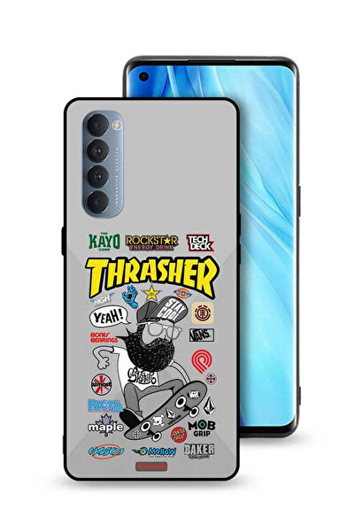 Tolwak Oppo Reno4 Pro 4G Protective Case Cover Thrasher Sticker