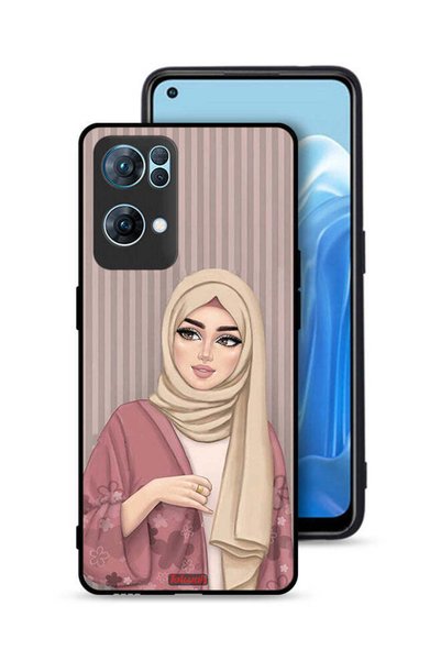 Tolwak غطاء حماية لهاتف Oppo Reno7 Pro 5G برسومات فتاة محجبة