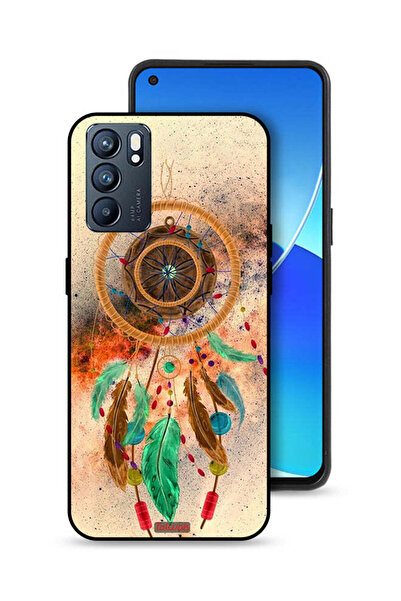 Tolwak غطاء حماية لهاتف Oppo Reno6 5G بتصميم ماندالا ريش معلق