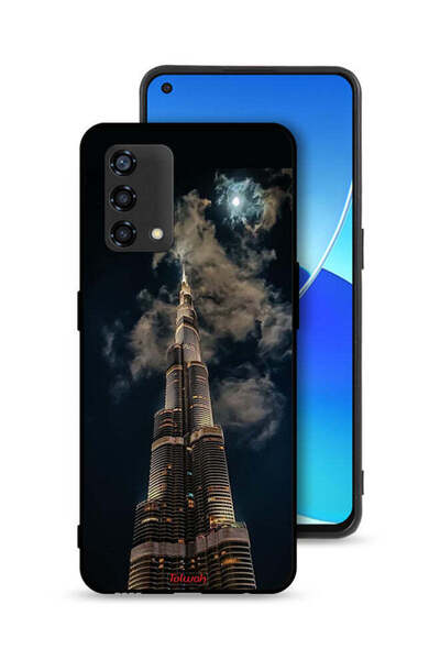 Tolwak غطاء حماية لهاتف Oppo A95 4G ​​برج خليفة في الليل