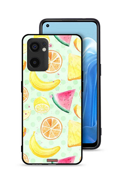 Tolwak غطاء حماية لهاتف Oppo Reno7 SE 5G برسومات فواكه وألوان مائية