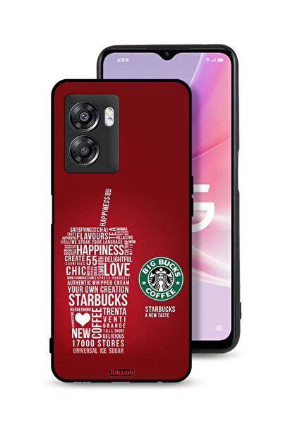 Tolwak Oppo A57 5G Protective Case Cover Coffee Sticker
