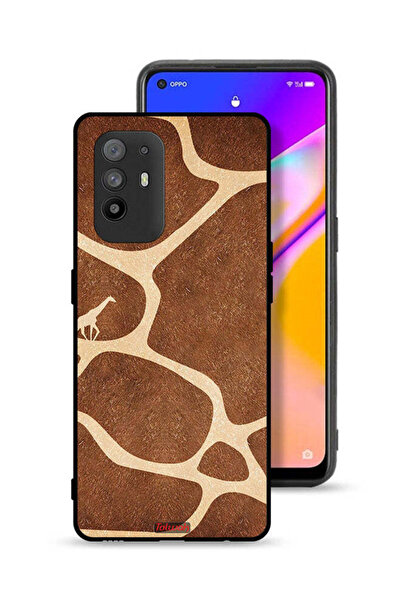 Tolwak غطاء حماية لهاتف Oppo A95 5G بتصميم جلد الزرافة