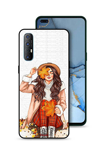 Tolwak غطاء حماية لهاتف Oppo Reno3 Pro 4G يحمل صورة أوراق الخريف الفنية