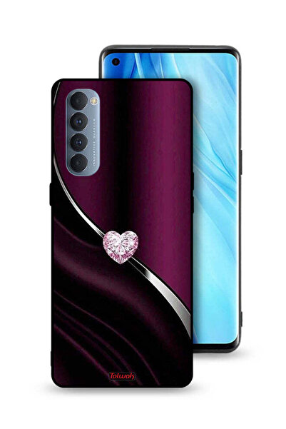 Tolwak غطاء حماية لهاتف Oppo Reno4 Pro 4G بتصميم قلب ماسي