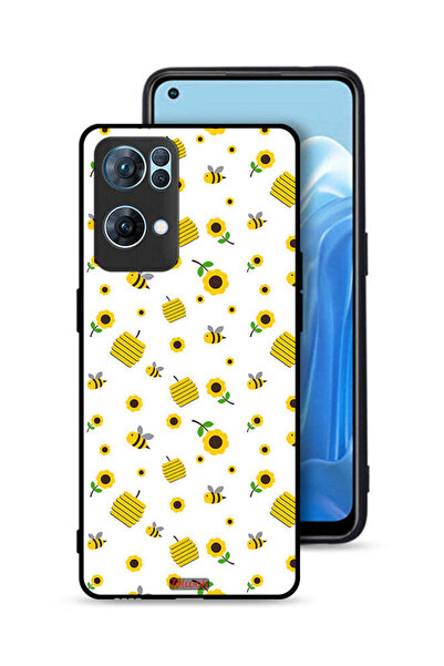Tolwak غطاء حماية لهاتف Oppo Reno7 Pro 5G بنقشة عباد الشمس والنحل