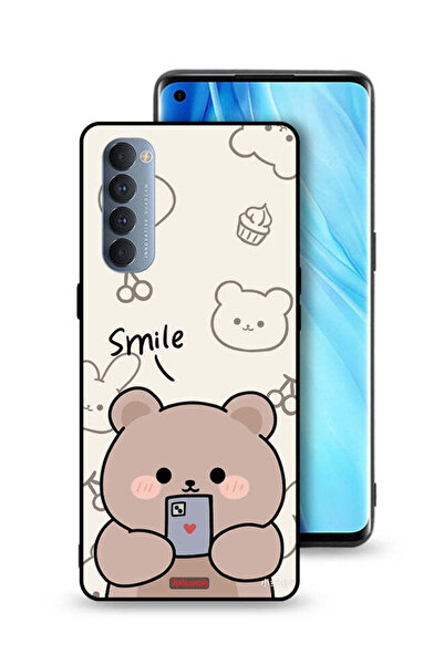 Tolwak غطاء حماية لهاتف Oppo Reno4 Pro 4G برسومات الدب المبتسم