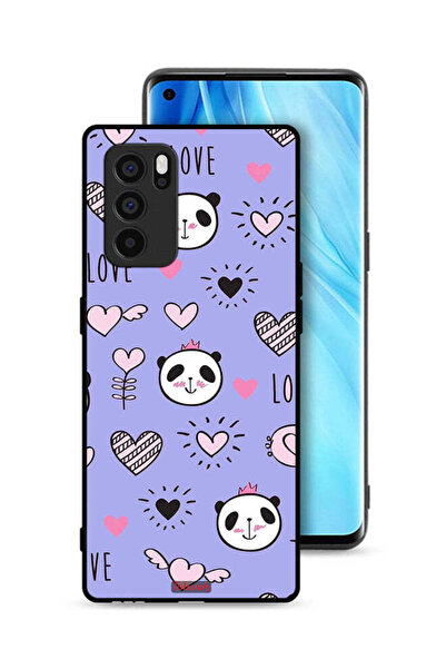 Tolwak غطاء حماية Oppo Reno6 Pro 5G بتصميم الحب ورسومات الباندا