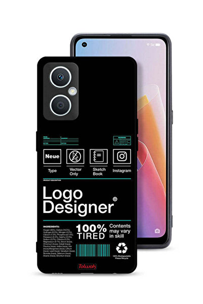 Tolwak غطاء حماية لهاتف Oppo A96 5G (الصين) - ملصق مصمم بشعار