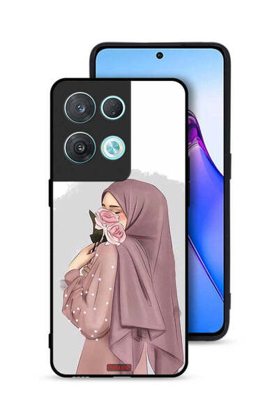 Tolwak غطاء حماية لهاتف Oppo Reno8 Pro 5G برسومات فتاة تحمل ورودًا