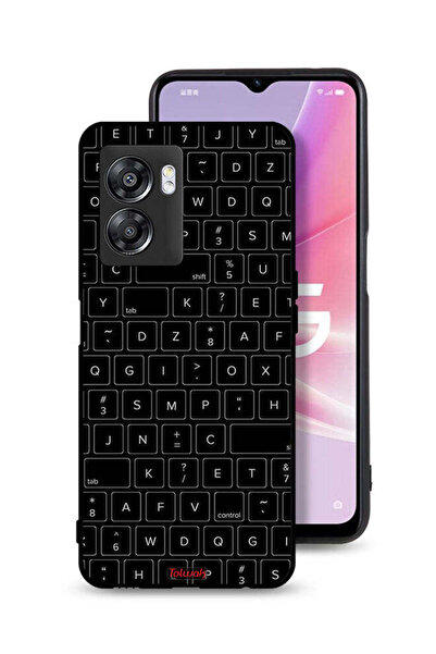 Tolwak غطاء حماية لهاتف Oppo A57 5G بنمط مفاتيح لوحة مفاتيح عشوائية
