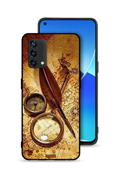 Tolwak غطاء حماية لهاتف Oppo A95 4G ​​بتصميم بوصلة عتيقة